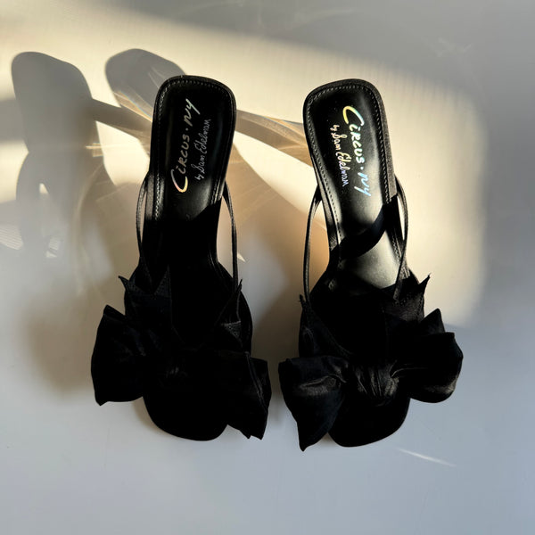 Sam Edelman Black Bow Mule Sandals&nbsp;