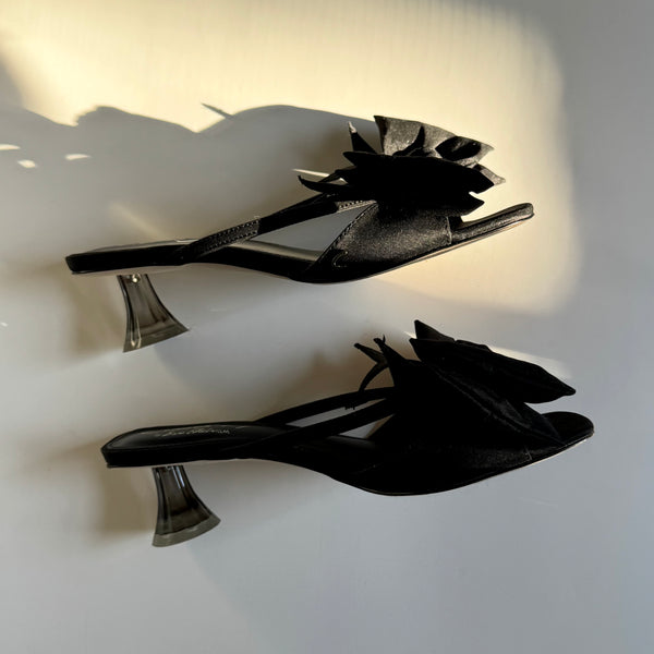 Sam Edelman Black Bow Mule Sandals&nbsp;