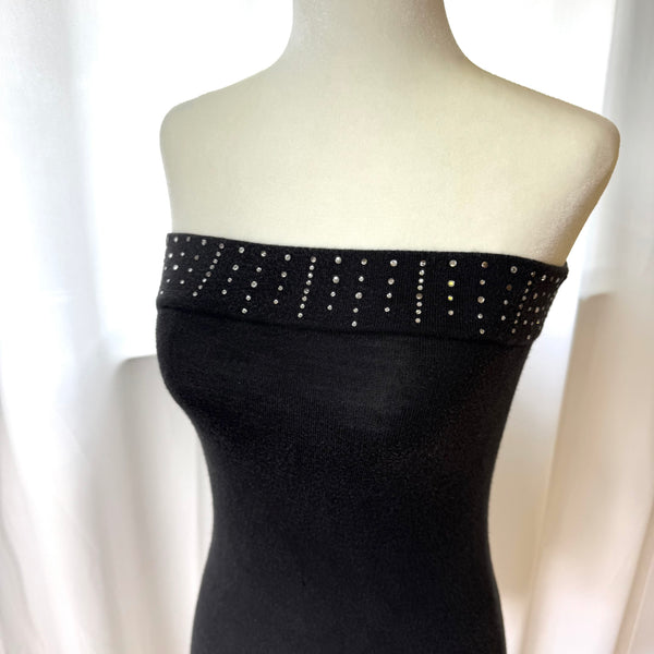 Express Merino Wool & Silk Y2K Rhinestone Knit Tube Top&nbsp;