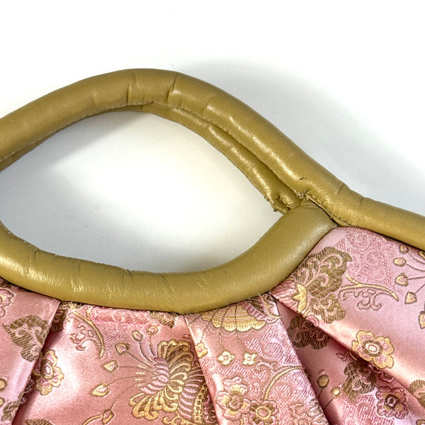 Cheongsam 90s Y2K Baby Pink & Gold Rare Vintage Handbag