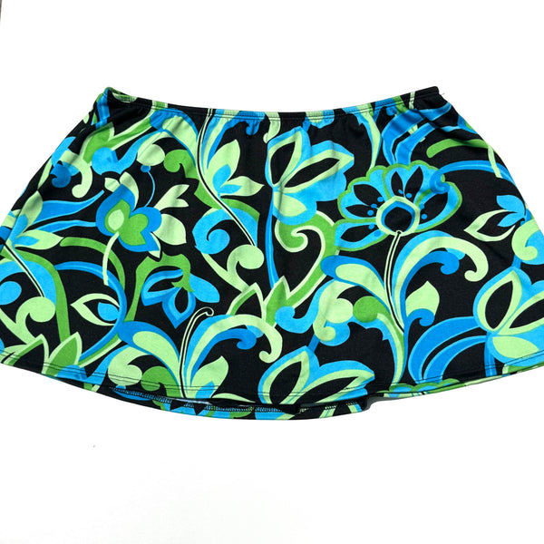 90s Vintage Bikini Patterned Mini Skort