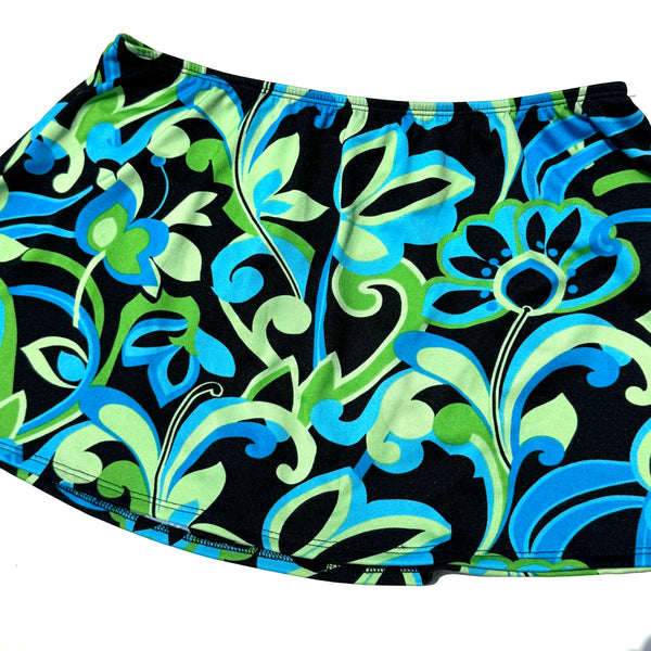 90s Vintage Bikini Patterned Mini Skort