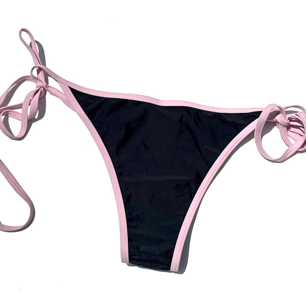 Black & Pink Two Piece Cheeky Swimsuit