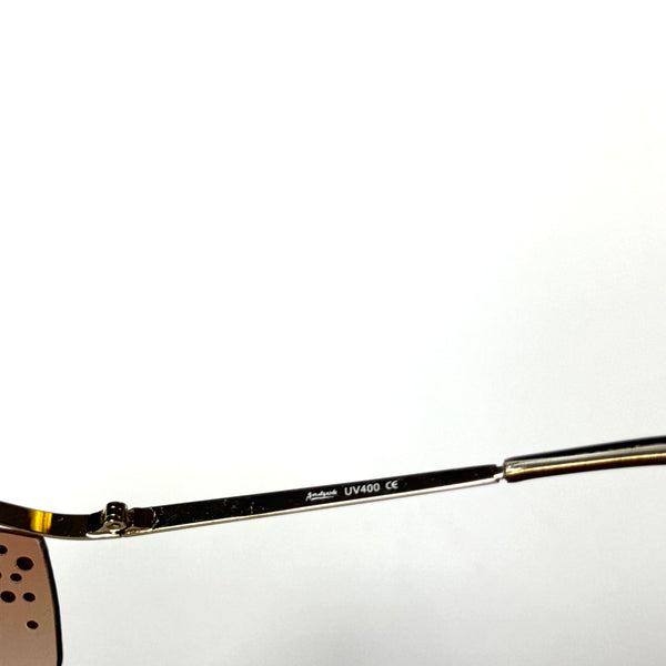 Y2K Light Brown Rhinestone Rectangle Sunglasses