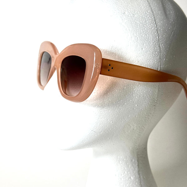 Oversized 70s Style Peach Sunglasses