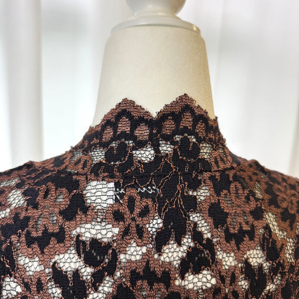 80s 90s Vintage Lace Sweetheart Top
