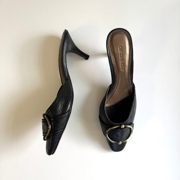 Authentic Y2K Black Mule Sandals