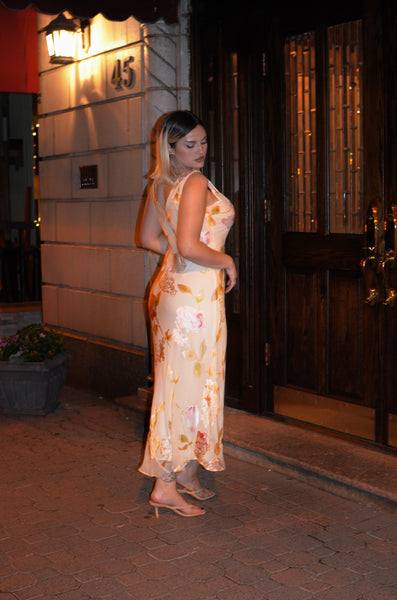 The Silk Floral European Summer Maxi Dress