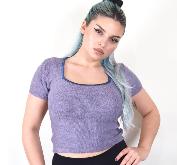 Vintage Knit Cropped Top