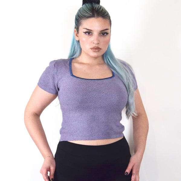 Vintage Knit Cropped Top