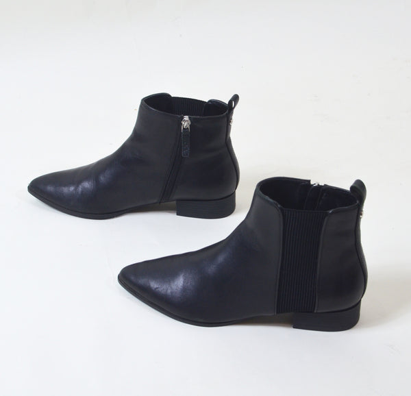 Black Leather DKNY Boots