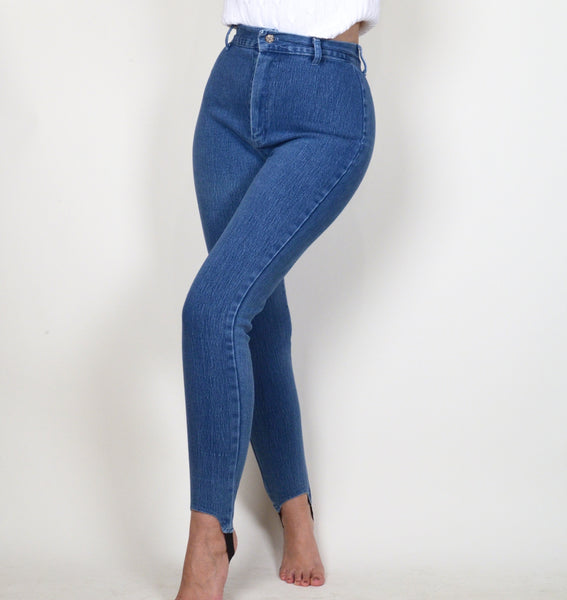 80s Vintage Stirrup Jeans (sz 8)
