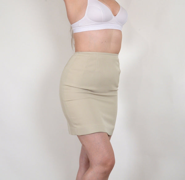 90s Vintage Beige Matching Blazer & Skirt Set