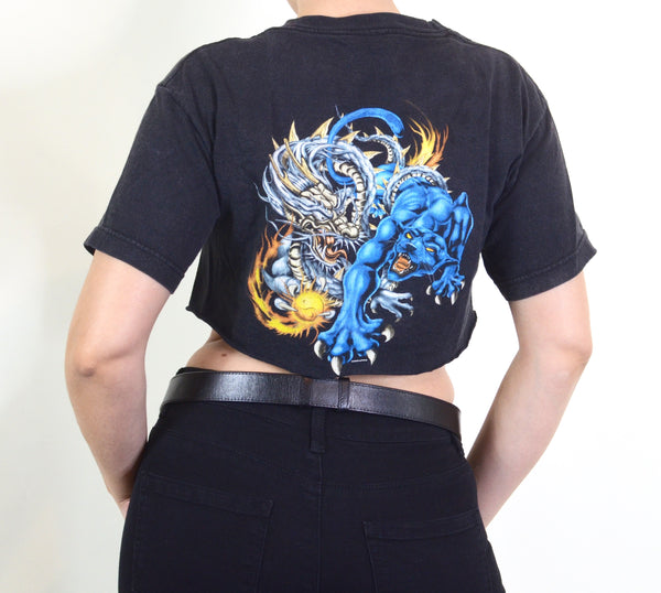 2002 Dragon Black Distressed T-Shirt