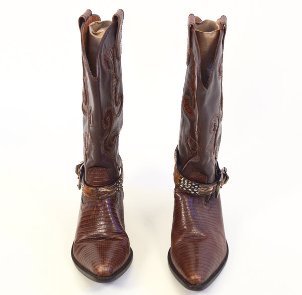 Brown Vintage Nine West Cowboy Boots