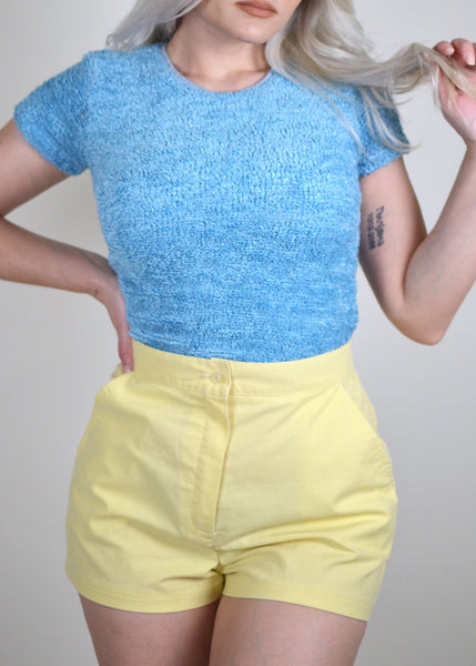 90s Blue Fluffy Top