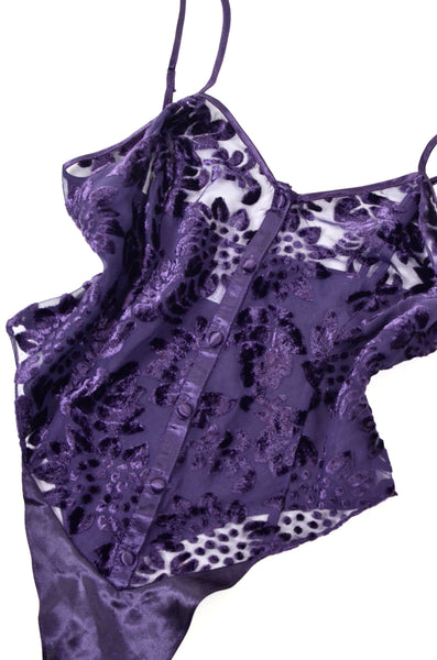 Purple Vintage Lingerie Cacique Bodysuit