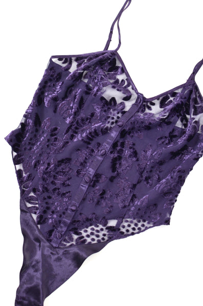 Purple Vintage Lingerie Cacique Bodysuit