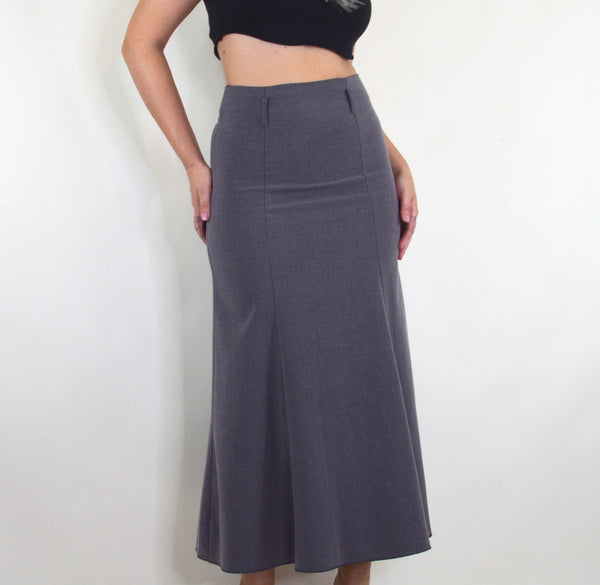 90s / Y2K Style Gray Maxi Skirt