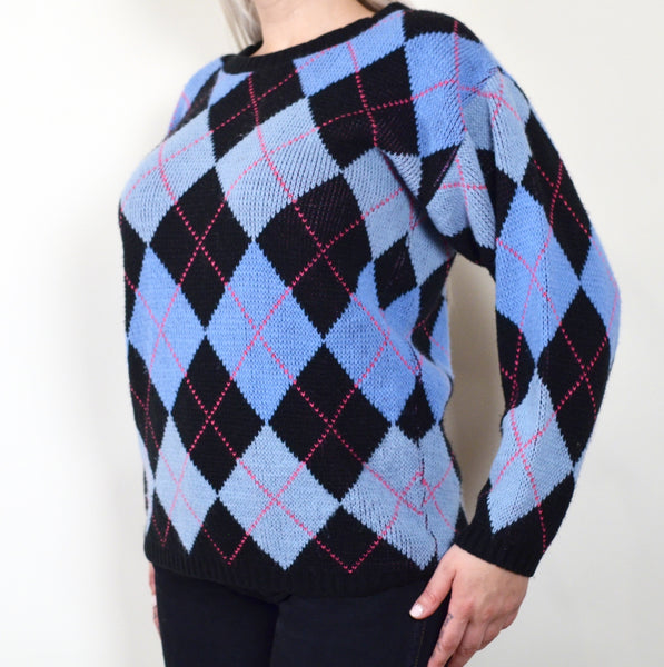 Vintage Argyle Croquet Sweater