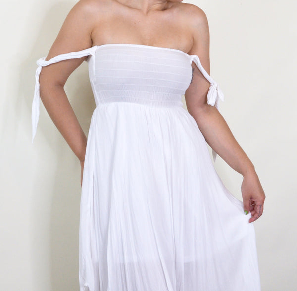 Flowing Fairy Cottage Core White Dress