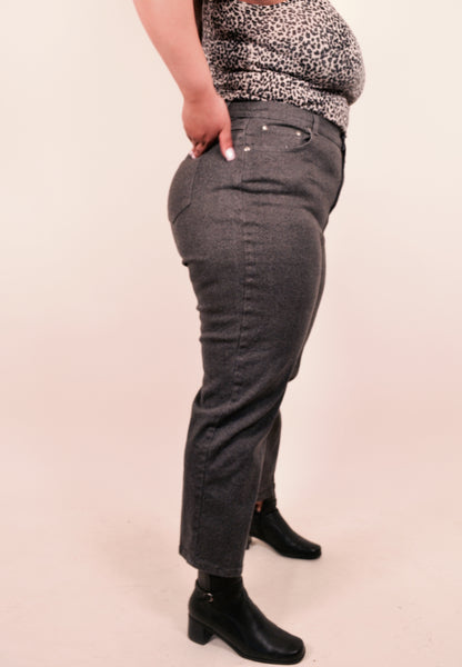 Gray Stretchy High Waisted Jeans (X/L)