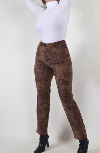 90s Shengyou Style Pattern Vintage Pants