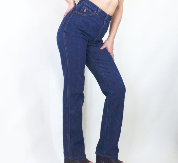 70s Style High Waisted Vintage Jeans