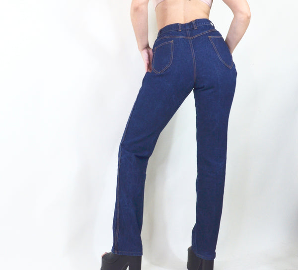 70s Style High Waisted Vintage Jeans