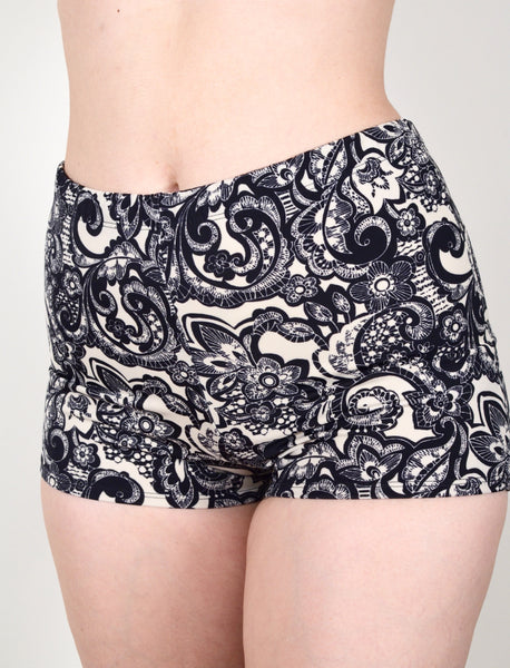 Paisley Print High Waisted Shorts (XS/S)