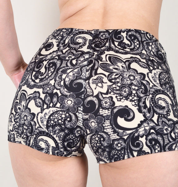 Paisley Print High Waisted Shorts (XS/S)