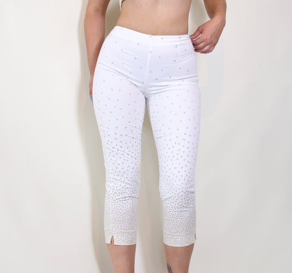 90s White High Waisted Capris