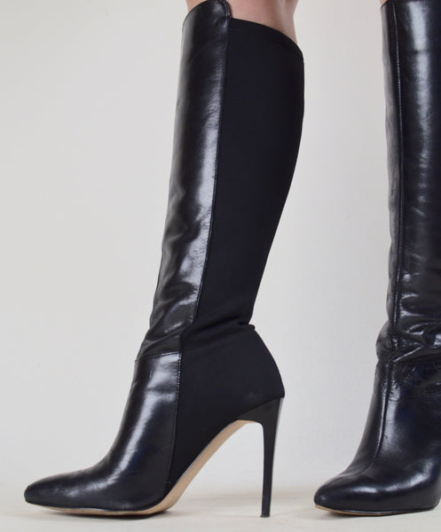 French Connection Black Knee High Boots