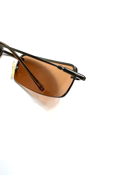 Y2K Brown Rectangle Sunglasses