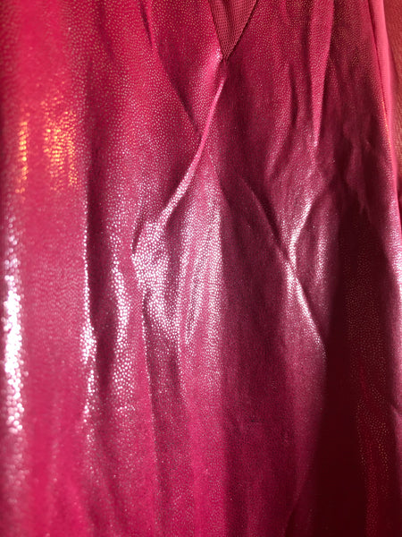 90s Hot Pink Leather Maxi Dress