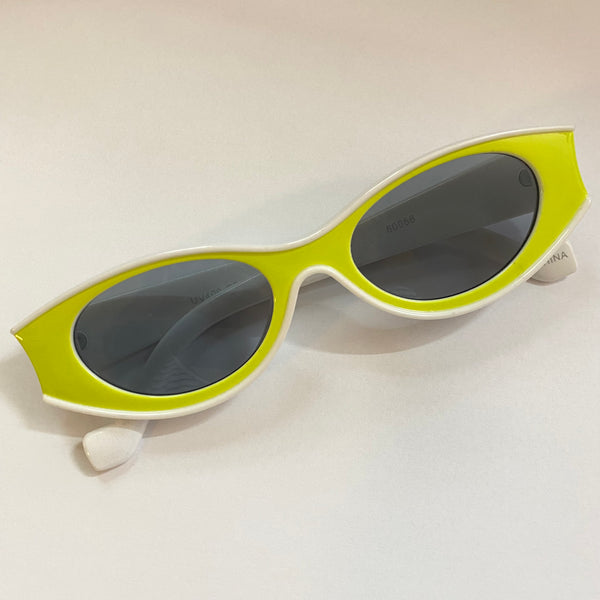 60s Mod Style Green Sunglasses